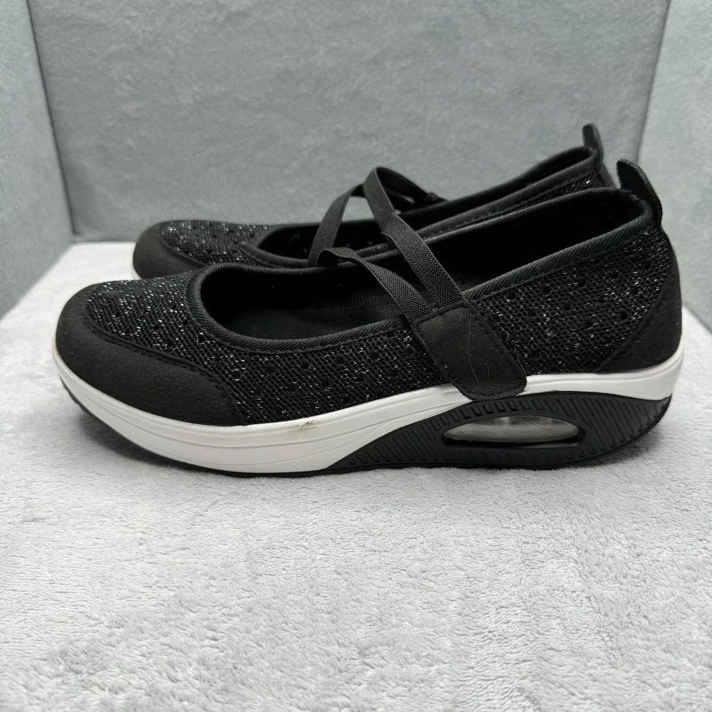 Arcopedico Shoes Womens Size 37 Black Mary Jane Lightweight Breathable Textile